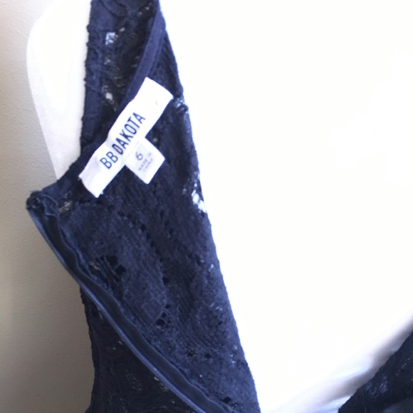 BB Dakota Renley Lace Fit and Flare Dress, Black - Picture 5 of 5